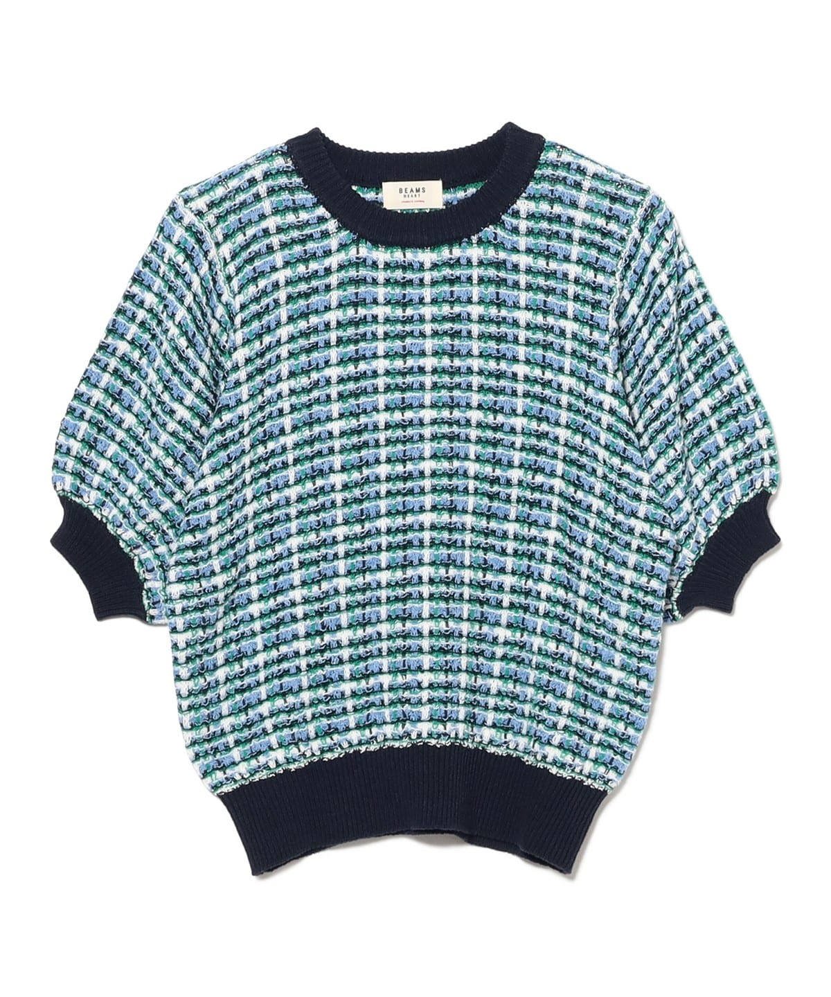 BEAMS HEART（ビームス ハート）カラフル チェック ニット（トップス 