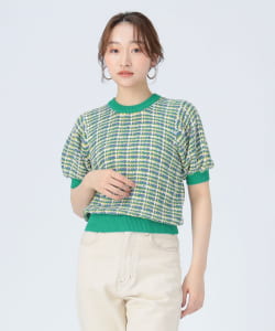 彩色格紋針織衫