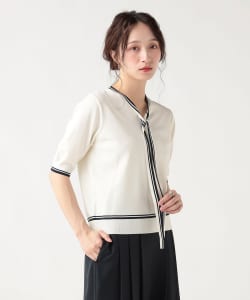 配色 ボウタイ プルオーバー