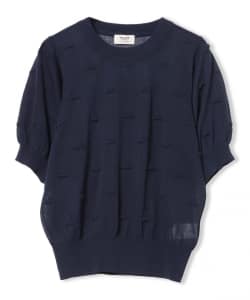 リボン ジャカード ニット プルオーバー
