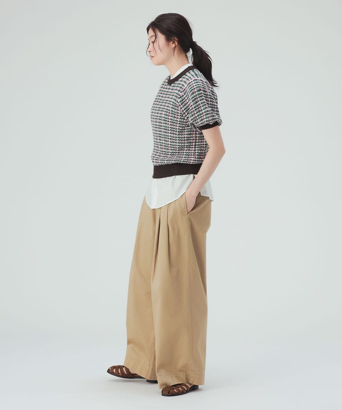 【降價】彩色格紋針織衫