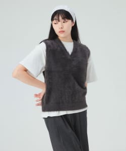 シャギー ニット ベスト