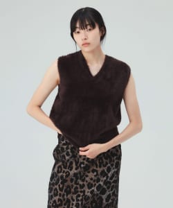 シャギー ニット ベスト