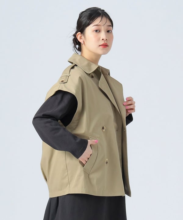 【メーカー再生品】 BEAMS HEART（ビームス ハート）トレンチ ベスト（トップス ジャケット・アウター