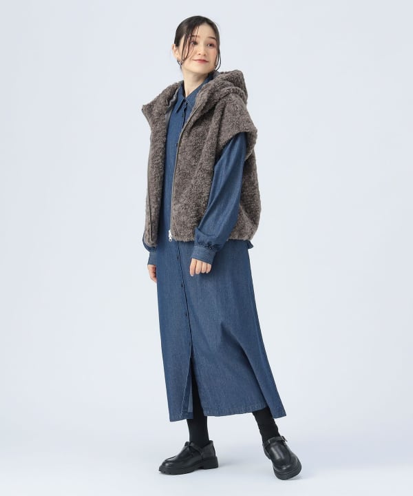 BEAMS HEART（ビームス ハート）フード ボアベスト（トップス ベスト