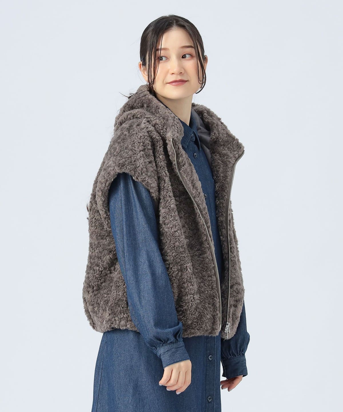 フード ボアベスト トップス WOMEN MOCHA ONE SIZE フード ボアベスト トップス WOMEN MOCHA ONE SIZE