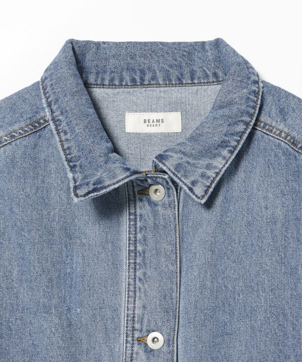 BEAMS HEART 　ストレッチデニムベスト BEAMS HEART（ビームス ハート）ストレッチ デニム ドレスジレ
