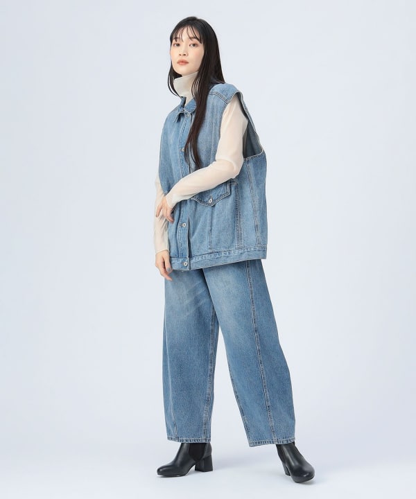BEAMS HEART 　ストレッチデニムベスト BEAMS HEART（ビームス ハート）【タイムセール】ストレッチ