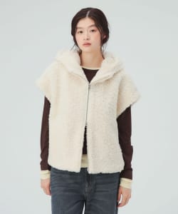 【10%OFFクーポン対象】フード ボア ベスト