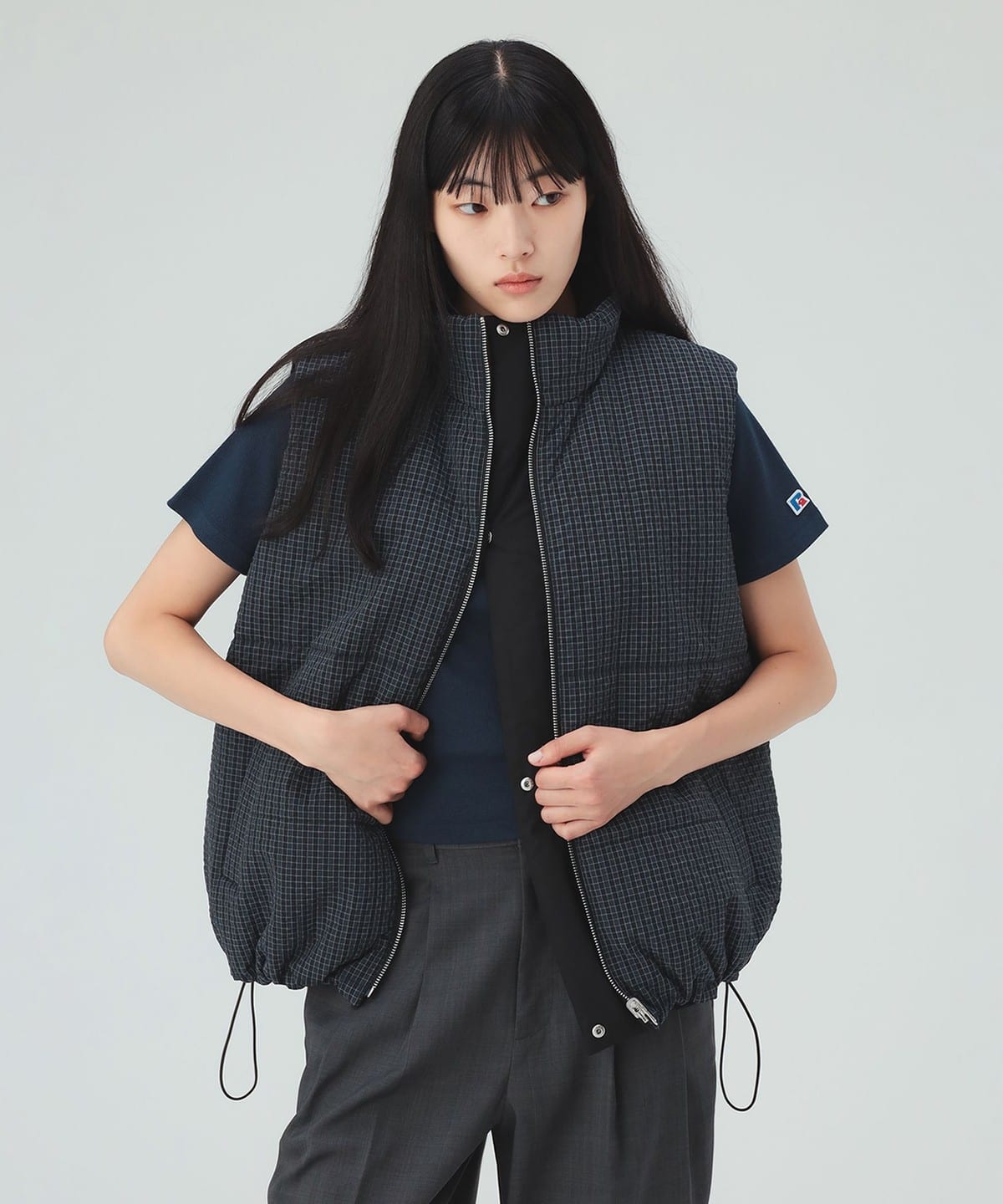 BEAMS HEART Padded Reversible BEAMS HEART (Blouson Down Vest
