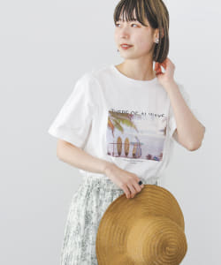 BEAMS HEART / ビーチフォト プリントTシャツ