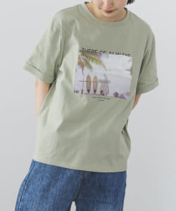 BEAMS HEART / ビーチフォト プリントTシャツ