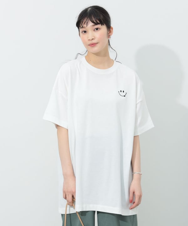 BEAMS HEART（ビームス ハート）フェイス刺繍 Tシャツ（Tシャツ