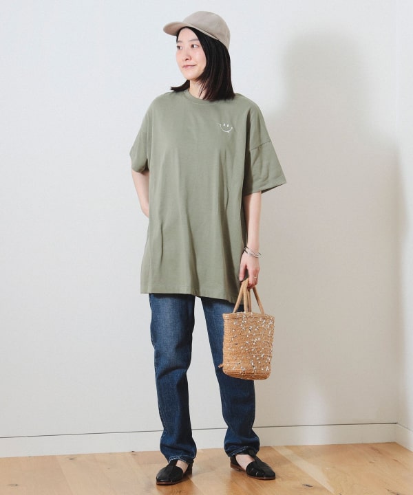 BEAMS HEART（ビームス ハート）フェイス刺繍 Tシャツ（Tシャツ
