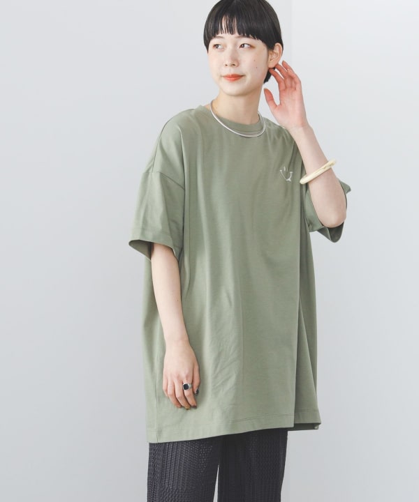 BEAMS HEART（ビームス ハート）フェイス刺繍 Tシャツ（Tシャツ