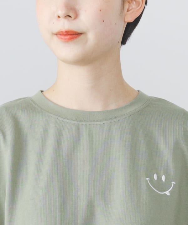 BEAMS HEART（ビームス ハート）フェイス刺繍 Tシャツ（Tシャツ