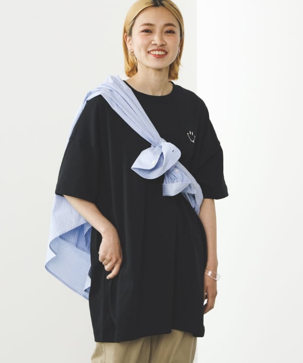 BEAMS HEART（ビームス ハート）フェイス刺繍 Tシャツ（Tシャツ