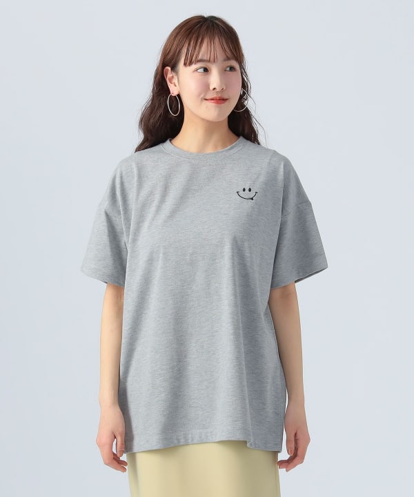 値下げ！　【美品】ロゴ入り半袖Tシャツ　刺繍Tシャツ　beams ビームス BEAMS HEART tシャツ ロゴ 刺繍 Tシャツ レディース : ZOZOTOWN