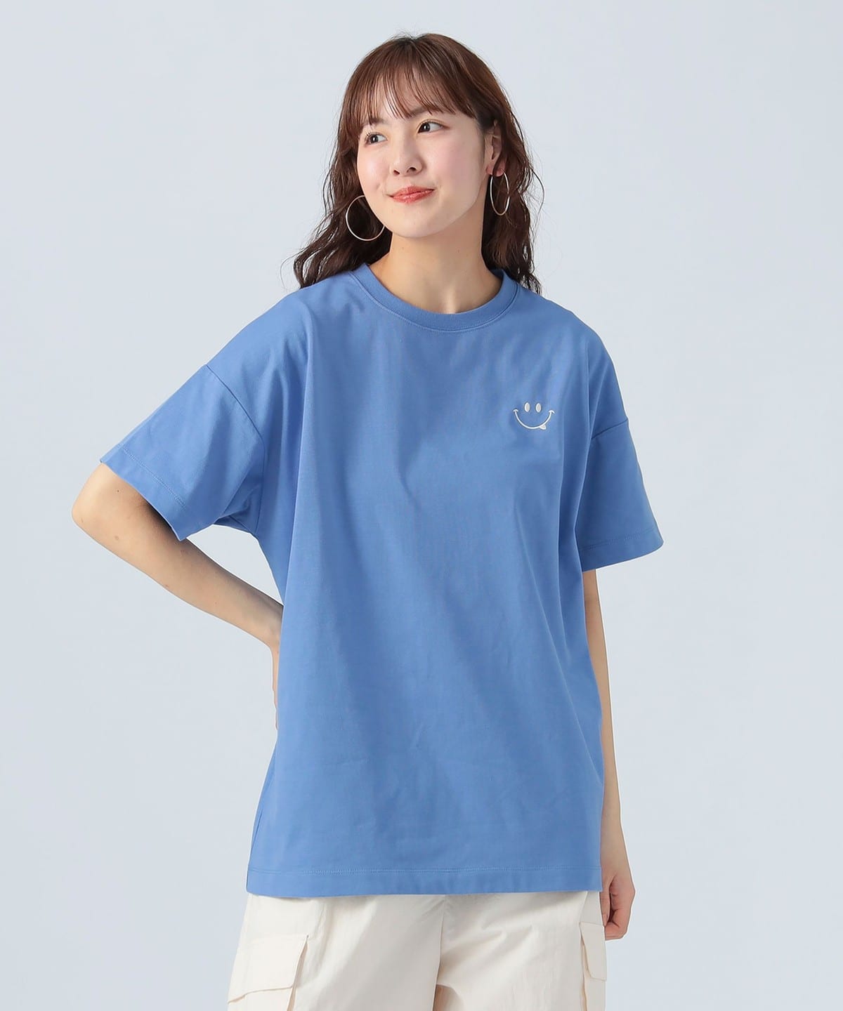 BEAMS HEART（ビームス ハート）スマイル刺繍 Tシャツ（Tシャツ
