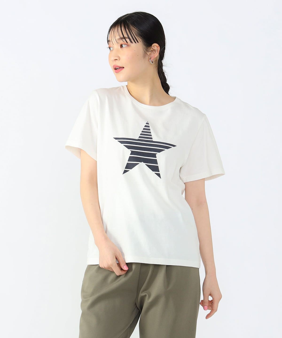 フロッキー スター プリントTシャツ(M L) Tシャツ・カットソー WOMEN OFF WHITE L フロッキー スター プリントTシャツ(M L) Tシャツ・カットソー WOMEN OFF WHITE L