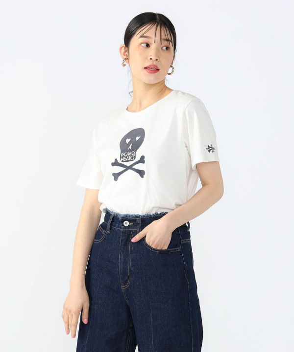 BEAMS HEART BEAMS HEART Skull Print T-shirt (M-L) (T-shirts, Cut 
