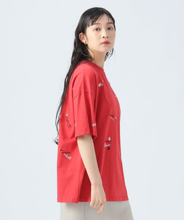 BEAMS HEART(ビームス ハート)ランダム ロゴ 刺繍 Tシャツ(T BEAMS HEART(ビームス ハート)ランダム ロゴ 刺繍 Tシャツ(T