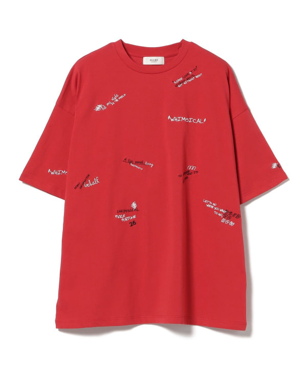 11101008）リーフロゴ刺繍Tシャツ | ROUX DI PERFE