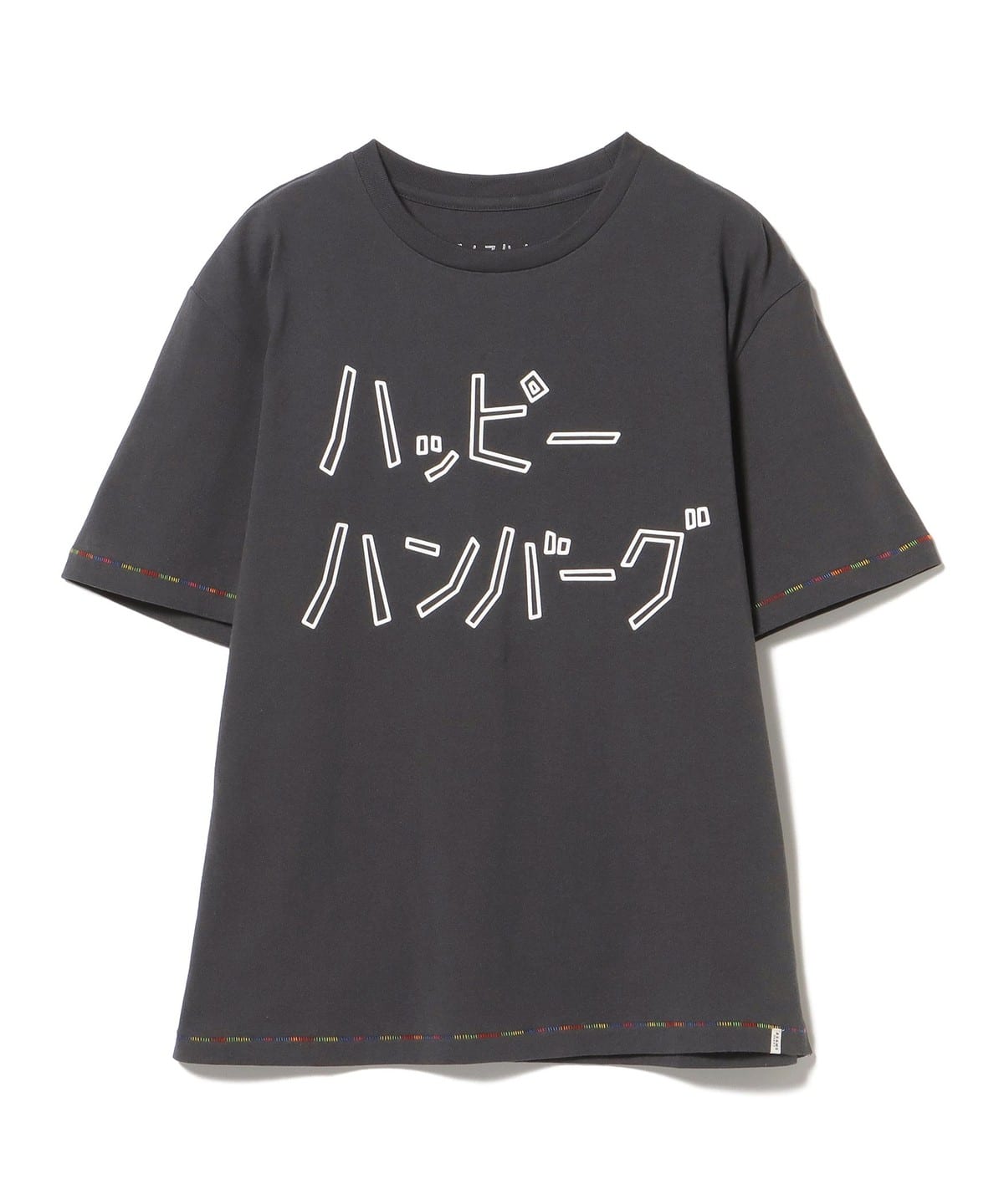 【EXCLUSIVE】ハッピーハンバーグ ロゴ Tシャツ Tシャツ・カットソー WOMEN CHARCOAL L 【EXCLUSIVE】ハッピーハンバーグ ロゴ Tシャツ Tシャツ・カットソー WOMEN CHARCOAL L