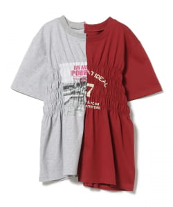 切り替え シャーリング Tシャツ