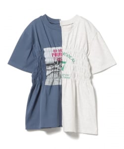 切り替え シャーリング Tシャツ