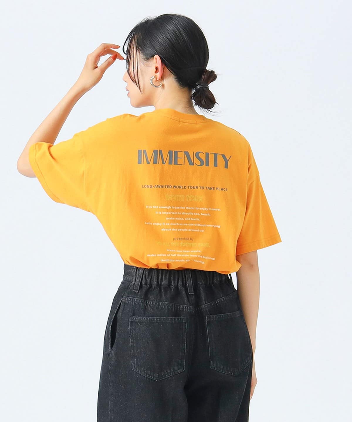 バック カラフル ロゴ Tシャツ Tシャツ・カットソー WOMEN ORANGE ONE SIZE バック カラフル ロゴ Tシャツ Tシャツ・カットソー WOMEN ORANGE ONE SIZE