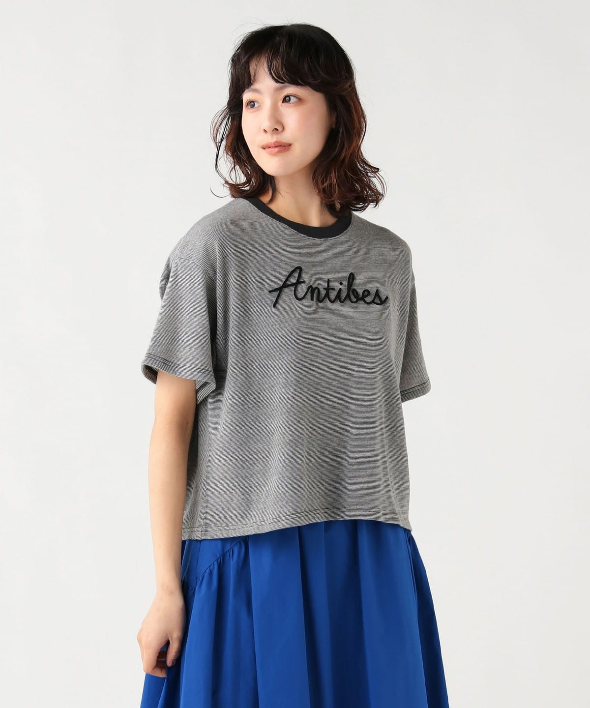 BEAMS HEART（ビームス ハート）ミジンコ ボーダー ロゴ Tシャツ（T
