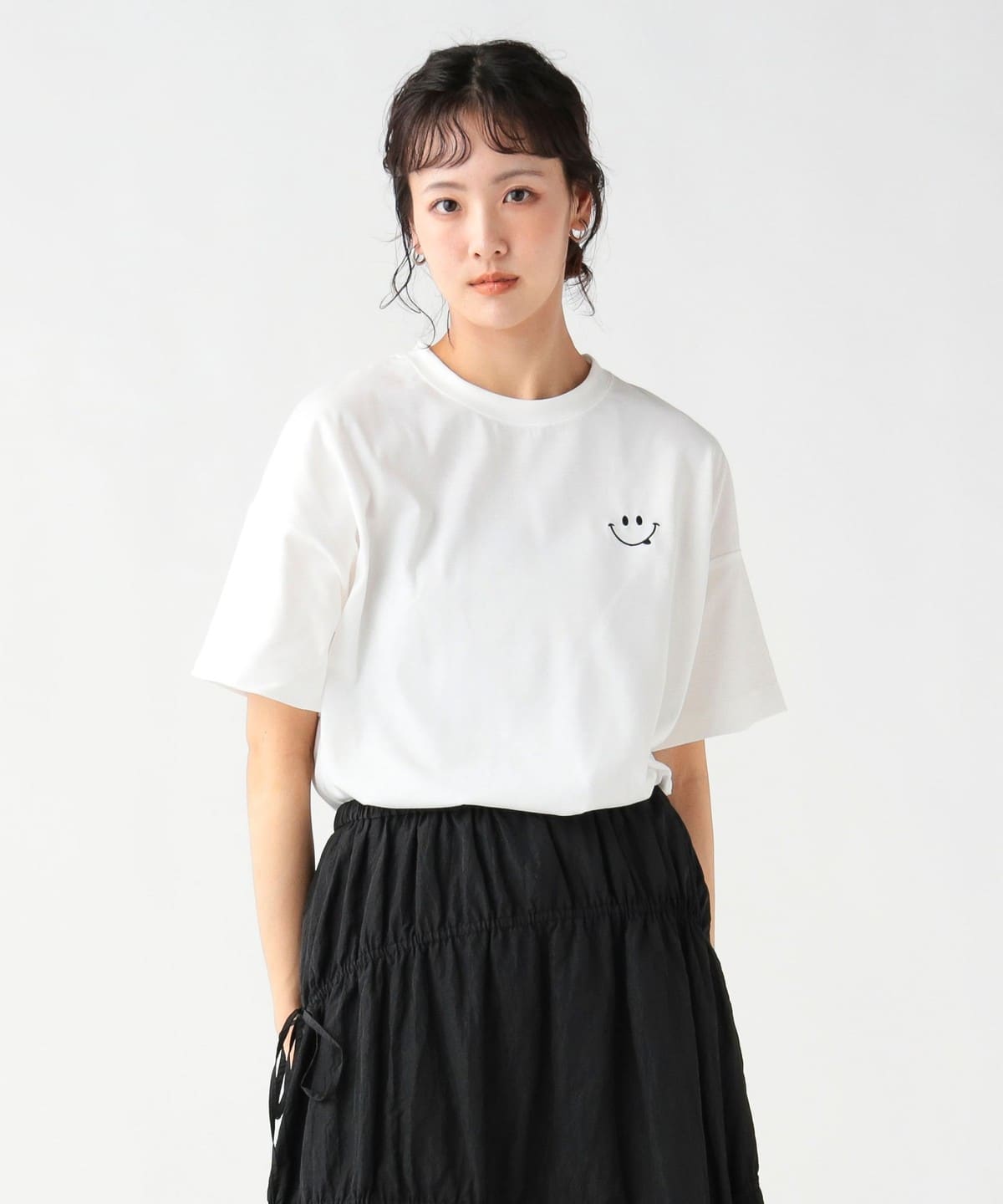 BEAMS HEART（ビームス ハート）スマイル刺繍 Tシャツ（Tシャツ