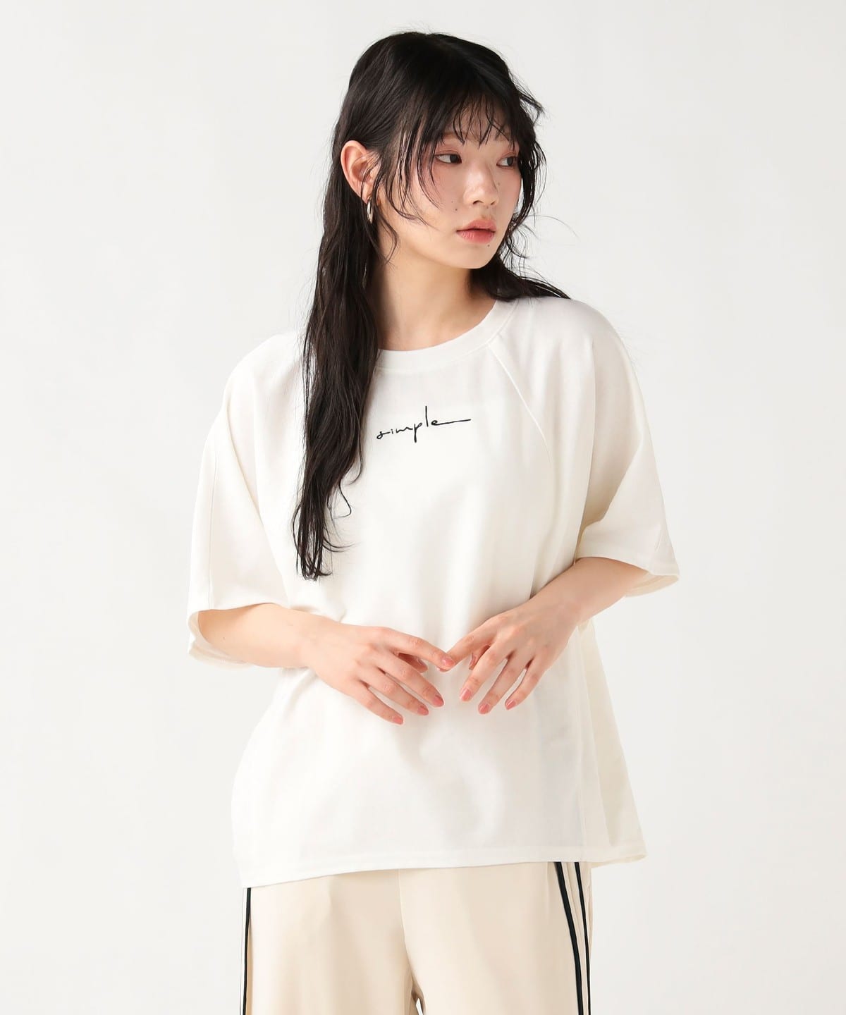 BEAMS HEART（ビームス ハート）シンプル 刺繍 Tシャツ（Tシャツ