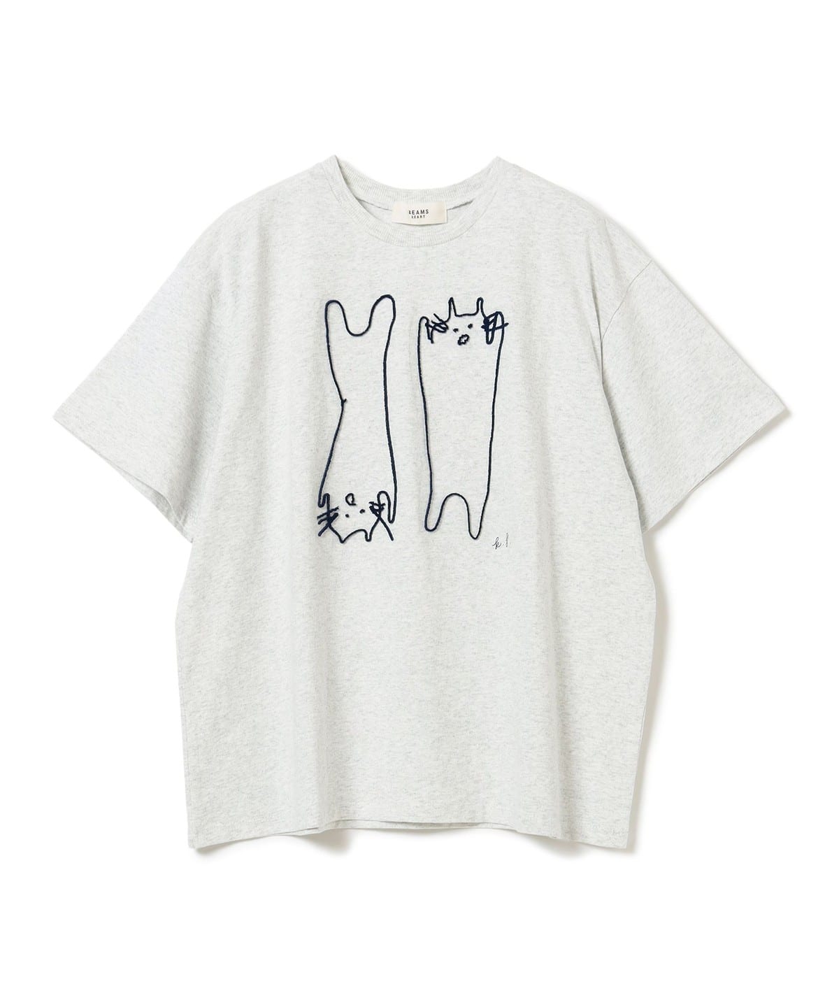 BEAMS HEART（ビームス ハート）アートネコ 刺繍 Tシャツ（Tシャツ 