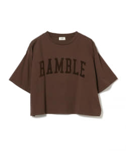BEAMS HEART / フロッキープリント フレアTシャツ