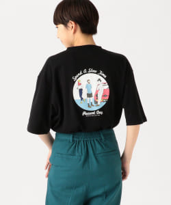 BEAMS HEART / ラインアート プリントTシャツ