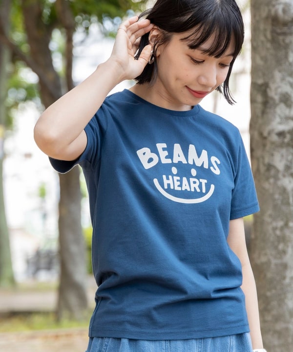 BEAMS HEART（ビームス ハート）スマイルロゴ Tシャツ〈WOMEN〉 24SS（Tシャツ・カットソー プリントTシャツ）通販｜BEAMS