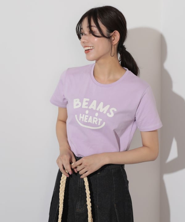 BEAMS HEART (BEAMS HEART) BEAMS HEART / Smile Logo T-shirt〈WOMEN 