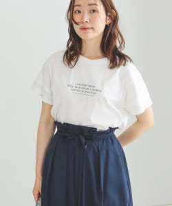 袖タック ロゴTシャツ