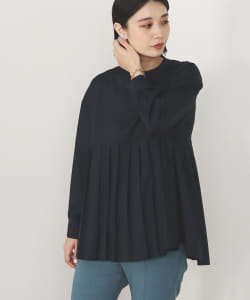 BEAMS HEART / 切替 タックブラウス