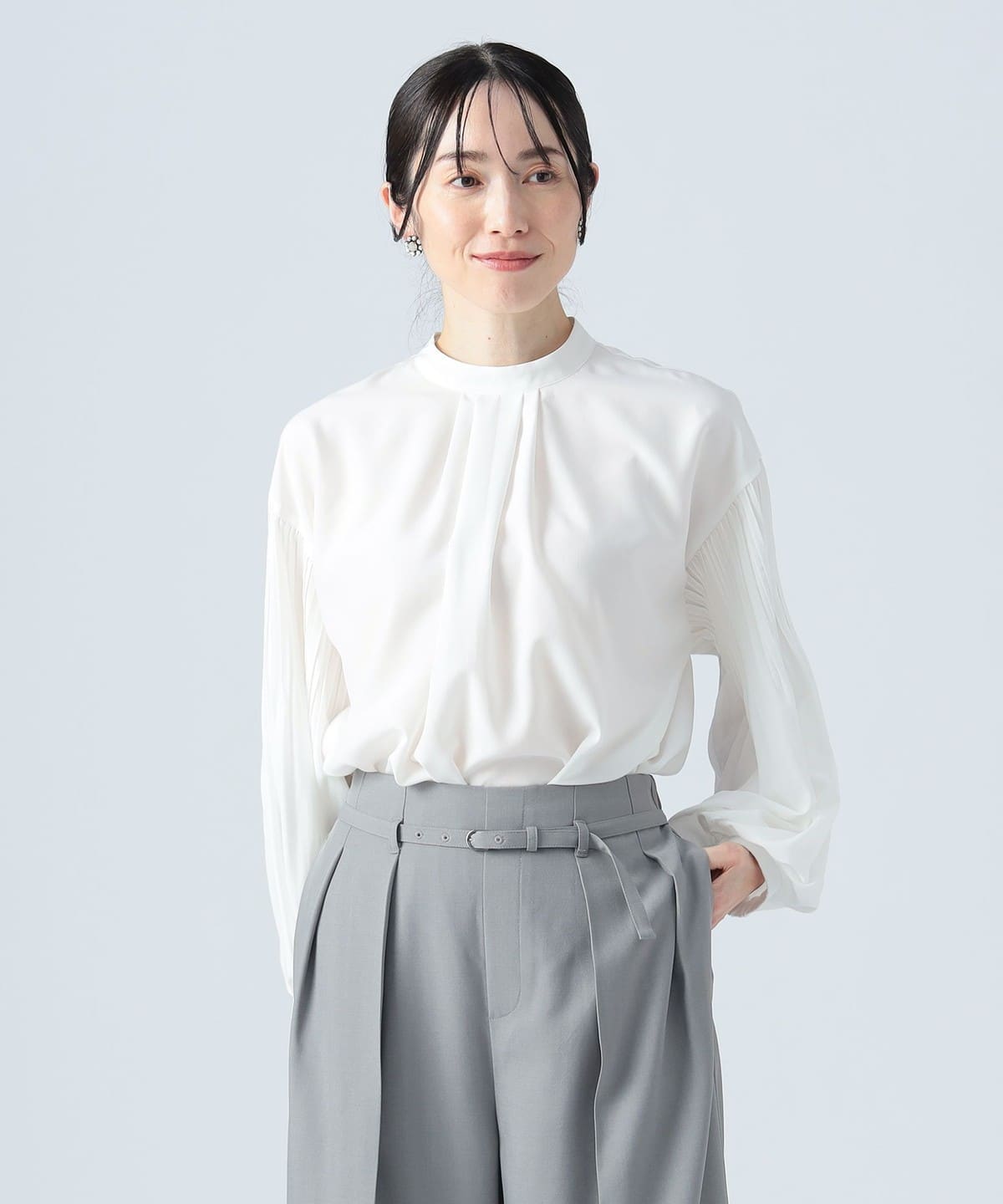 BEAMS HEART(ビームス ハート)袖ケシプリーツ ブラウス BEAMS HEART(ビームス ハート)袖ケシプリーツ ブラウス