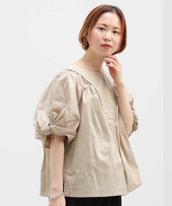 BEAMS HEART BEAMS HEART Sleeve Blouse (Shirts, Blouses
