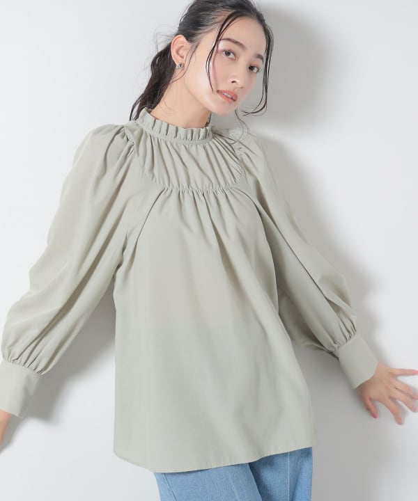 BEAMS HEART BEAMS HEART BEAMS HEART gathered blouse (shirts