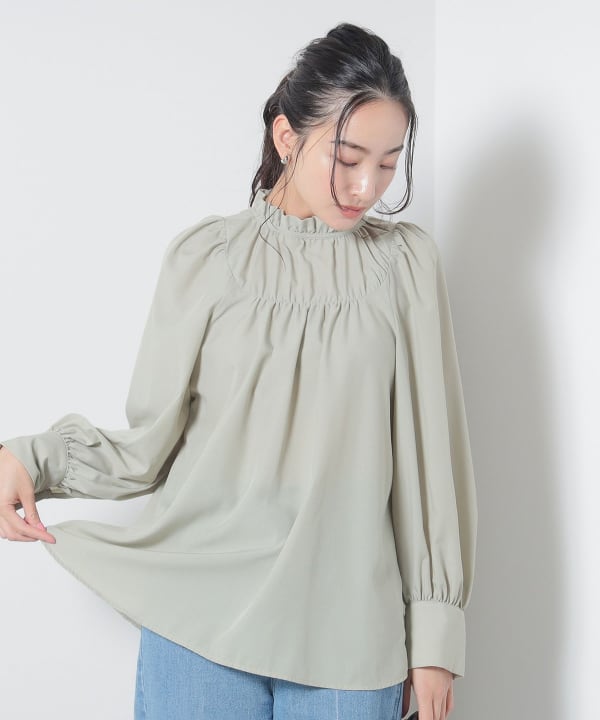 BEAMS HEART BEAMS HEART BEAMS HEART gathered blouse (shirts