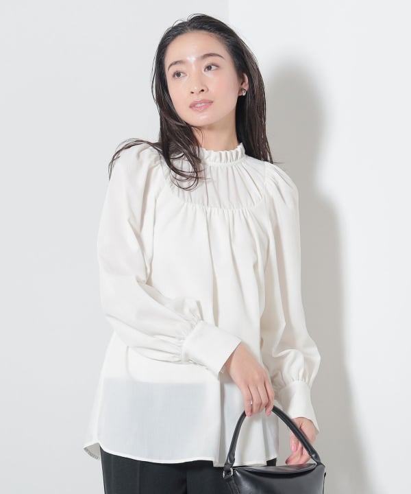 BEAMS HEART BEAMS HEART BEAMS HEART gathered blouse (shirts