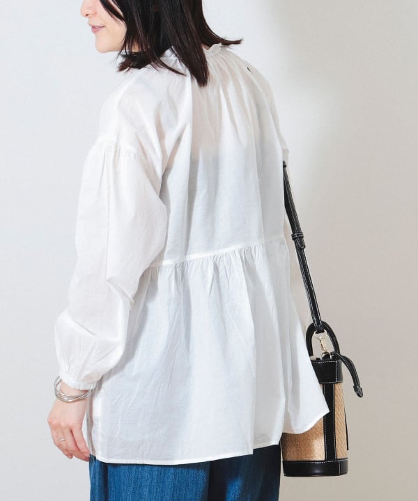 BEAMS HEART（ビームス ハート）フリルギャザー ブラウス