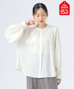 【+15%ポイントUP】シャーリング ボリューム ブラウス