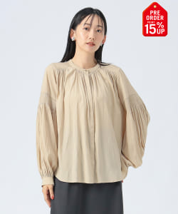 【+15%ポイントUP】シャーリング ボリューム ブラウス