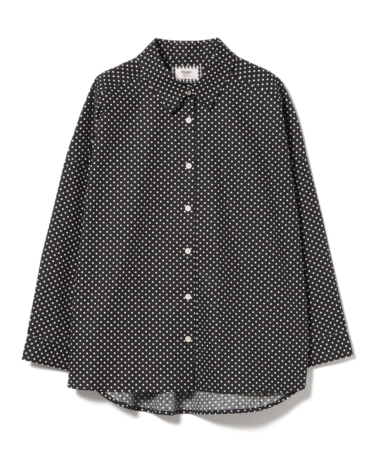 ベーシック ビッグ シャツ シャツ・ブラウス WOMEN BLACK DOT L ベーシック ビッグ シャツ シャツ・ブラウス WOMEN BLACK DOT L